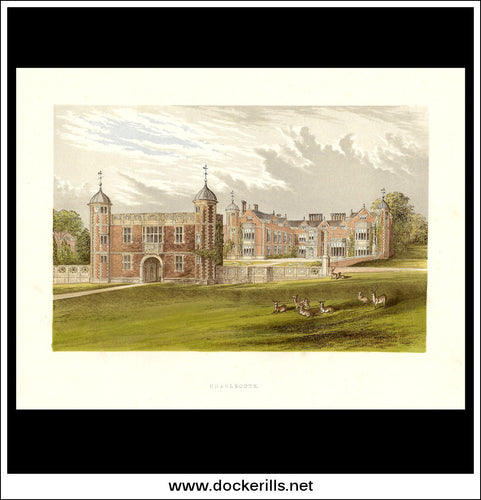 Charlecote, Near Stratford-On-Avon, Warwickshire, England. Antique Print, Chromoxylograph 1880.