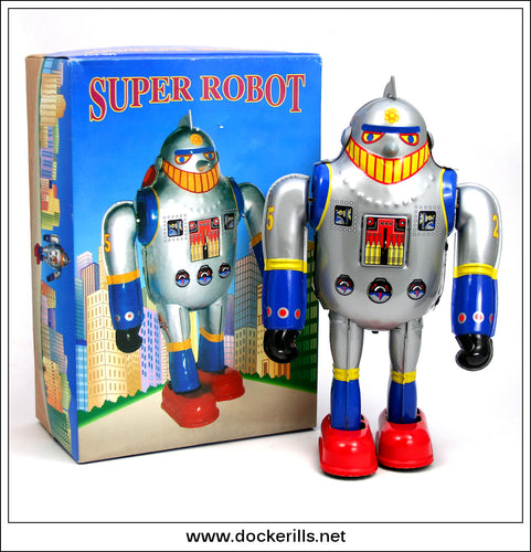 Super Robot MS 417. Vintage / Recent Tin Plate Novelty Toy, China.