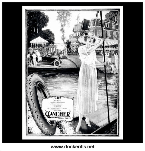 North British Clincher Motor Tyres. Original Vintage Advert From August 30th, 1919.