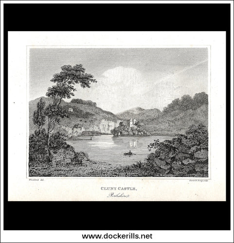 Cluny Castle, Perthshire, Scotland. Antique Print, Copper Plate Engraving 1806.