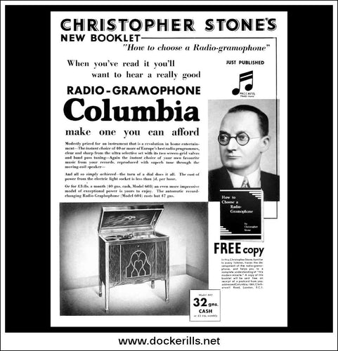 Columbia Radio-Gramophone. Original Vintage Advert From April 13st, 1932.
