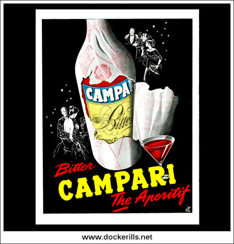 Campari, The Aperitif. Original Vintage Advert From December, 1956.