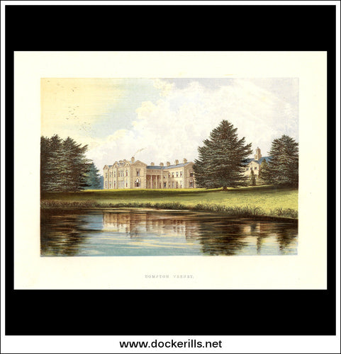 Compton Verney, Near Kineton, Warwickshire, England. Antique Print, Chromoxylograph 1880.