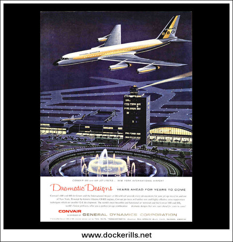 Convair 880 And 600 Jet-Liners. Original Vintage Advert From 1959.