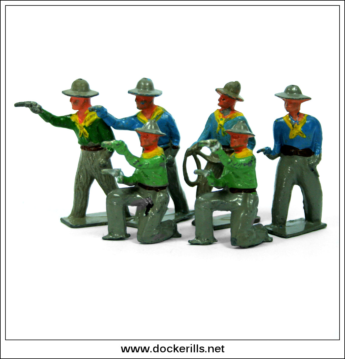 Group Of Ten Vintage 1950 s Lead Cowboy And Indian Figures Crescent Great Britain