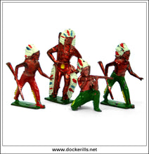  1950's Lead Cowboy And Indian Figures, Crescent, Great Britain, Indians.