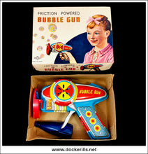 Bubble Gun. Vintage 1960's Tin Plate Bubble blowing Space Gun, DAIYA, Japan 1.
