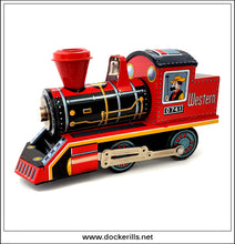 Western Loco Vintage Tin Plate Friction Drive Toy, DAIYA, Japan 2.