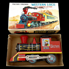 Western Loco Vintage Tin Plate Friction Drive Toy, DAIYA, Japan 1.