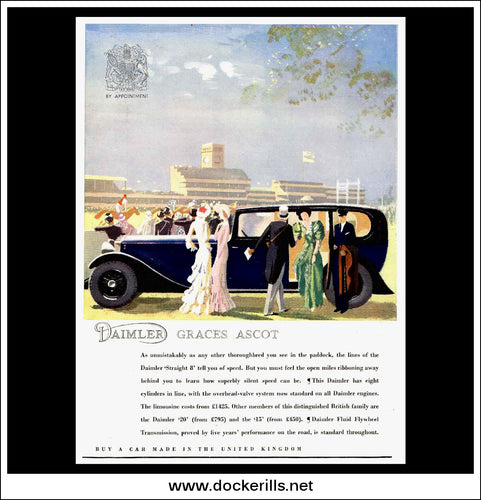 Daimler. Original Vintage Advert From May 15th, 1935.