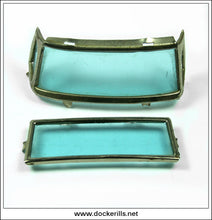 Police Patrol Car P.D. 110 With Siren, Daiya, Japan. TIN TOY SPARE PART - Front And Rear Windscreens.