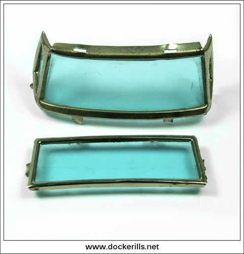 Police Patrol Car P.D. 110 With Siren, Daiya, Japan. TIN TOY SPARE PART - Front And Rear Windscreens.