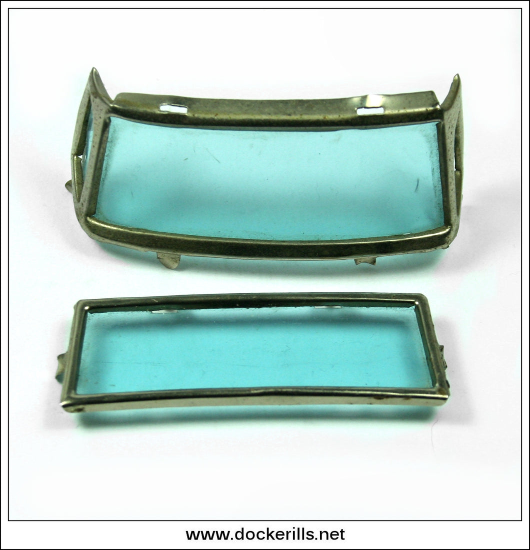 Police Patrol Car P.D. 110 With Siren, Daiya, Japan. TIN TOY SPARE PART - Front And Rear Windscreens.