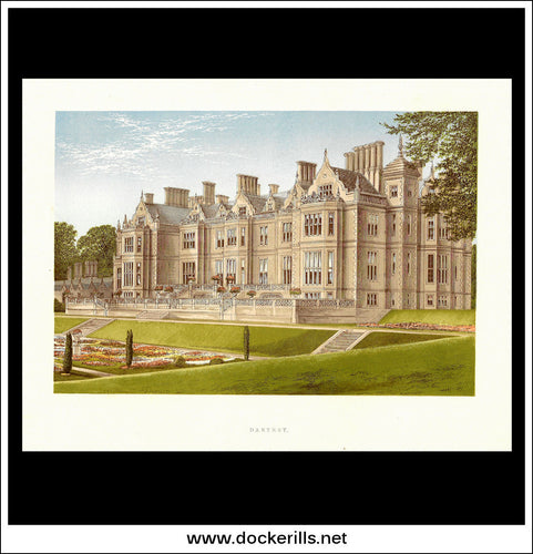 Dartrey, Co. Monaghan, Northern Ireland. Antique Print, Chromoxylograph 1880.