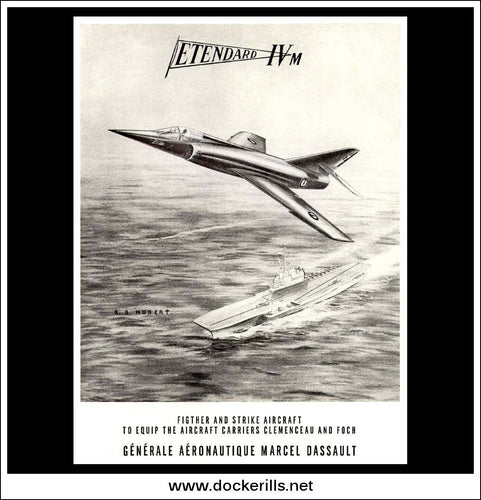 Etendard IV M. Original Vintage Advert From 1961.