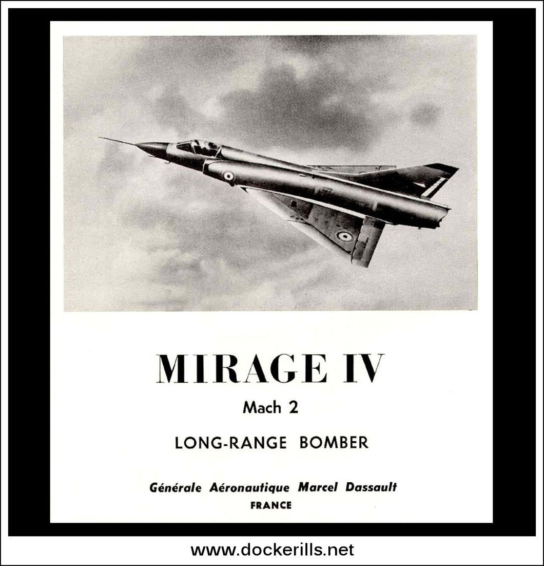 Mirage IV. Original Vintage Advert From 1961.