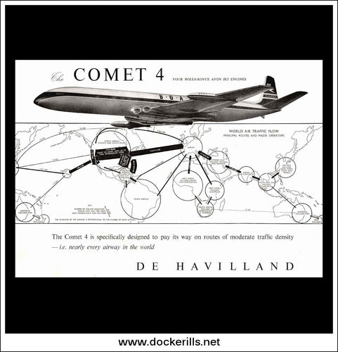 De Havilland Comet 4. Original Vintage Advert From 1959.