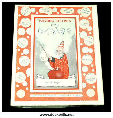 Puzzling Pastimes Party Games No. 10. Slogans, G. Delgado Ltd., Vintage Party Game.
