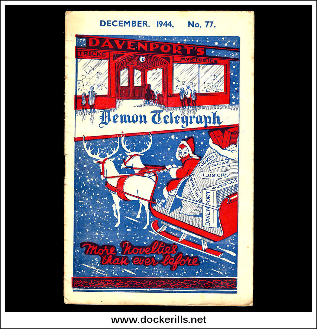 Demon Telegraph No. 77, December 1944. Magic, Conjuring. L. Davenport & Co.