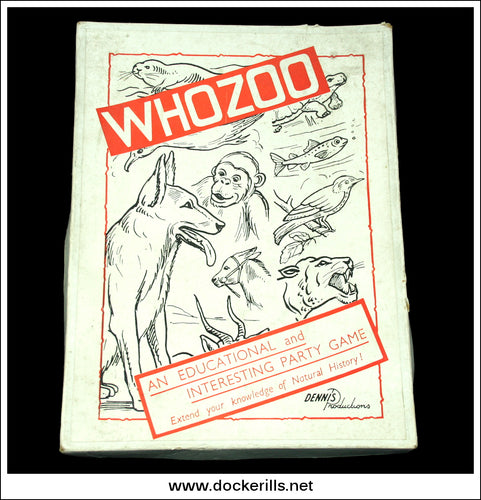 Whozoo, Dennis Productions, Vintage Party Game.