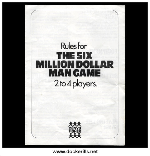 Denys Fisher The Six Million Dollar Man Game Instruction Booklet 1975