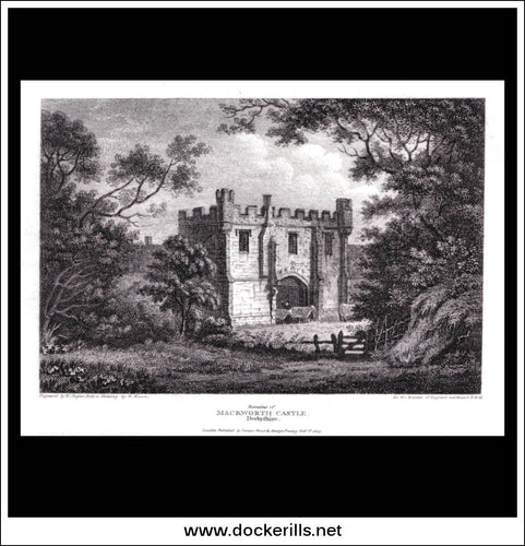Antique print a view of the Straits Of Dove Dale Derbyshire England