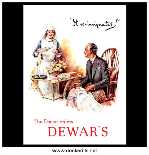 Dewar's White Label Whisky. Original Vintage Advert From, January 19th, 1933.