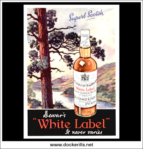 Dewar's White Label Whisky. Original Vintage Advert From May 17th, 1939.