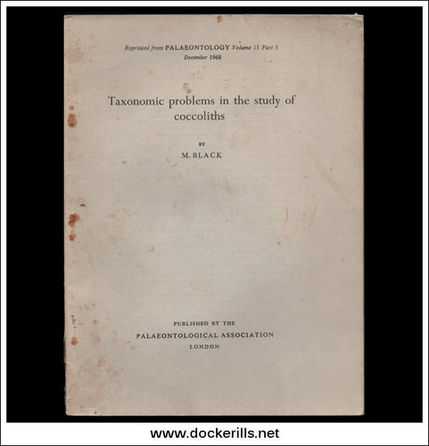 Buy Taxonomic Problems In The Study Of Coccoliths. M. Black.