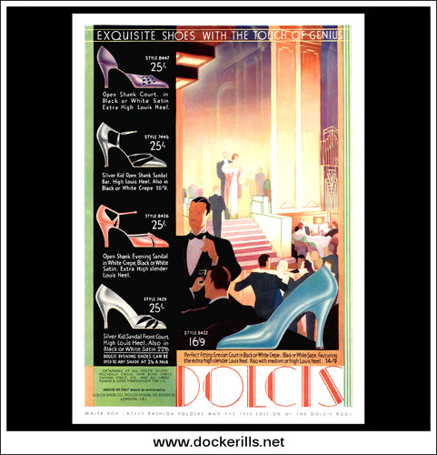 Dolcis Fashion Shoes. Original Vintage Advert From September 20th, 1933.