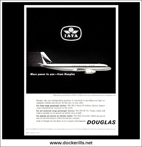 Douglas DC-8. Original Vintage Advert From 1961.