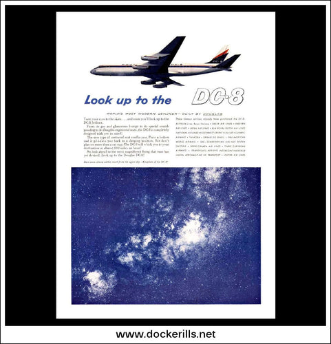 Douglas DC-8. Original Vintage Advert From 1960. [A]