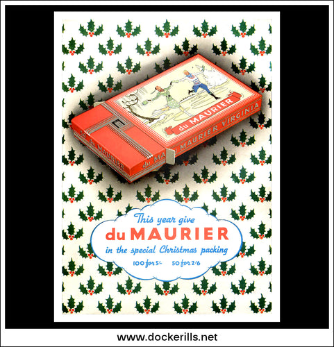 Du Maurier Cigarettes. Original Vintage Christmas Advert From, December, 1938.