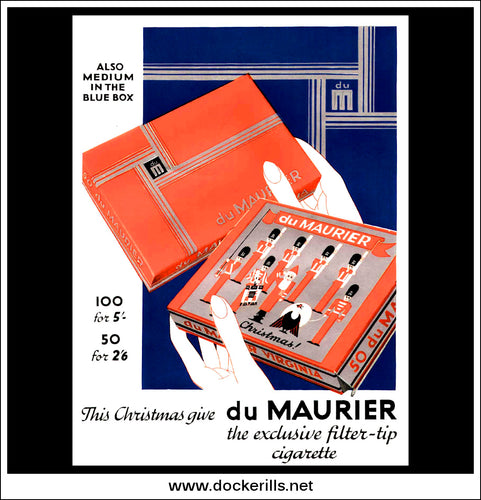 Du Maurier Cigarettes. Original Vintage Advert From, November 25th, 1936.