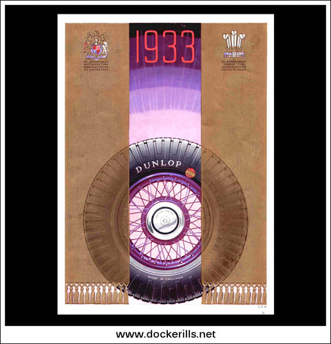 Dunlop Tyres Advert 1933. Original Vintage Advert From January 25th 1933.