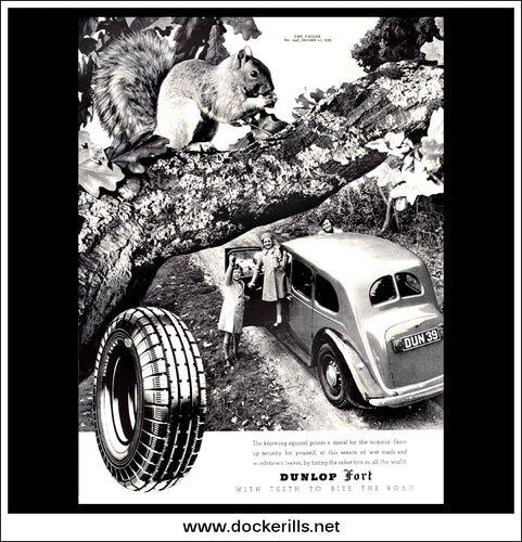 Dunlop. Original Vintage Advert From October 11th, 1939.