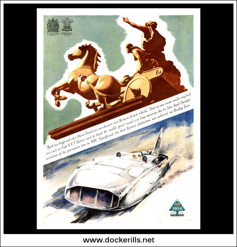 Dunlop Tyres. Original Vintage Advert From June 22nd, 1938.