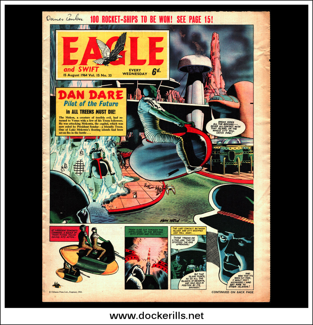 Eagle Comic, Vol. 15, No. 33, August 15th, 1964. Dan Dare.