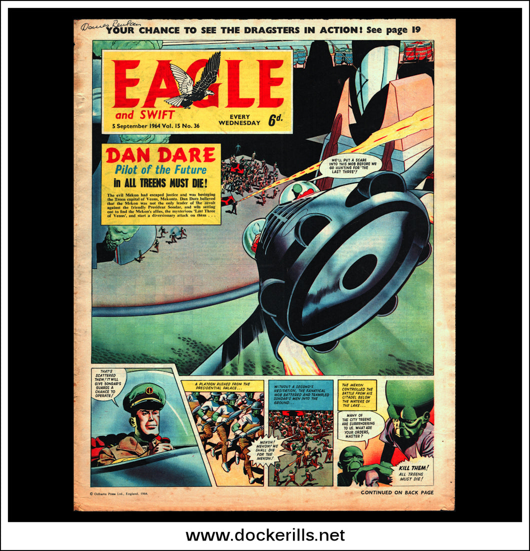 Eagle Comic. Vol. 15, No. 36, September 5th, 1964. Dan Dare.