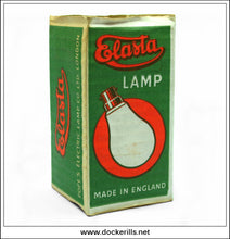 Vintage Elasta Light Bulb In Original Packaging, 240 V. Pope's Ltd 1.