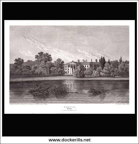 Temple Berkshire England antique print