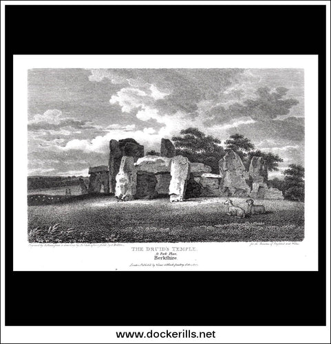 The Druid's Temple At Park Place Berkshire England antique print