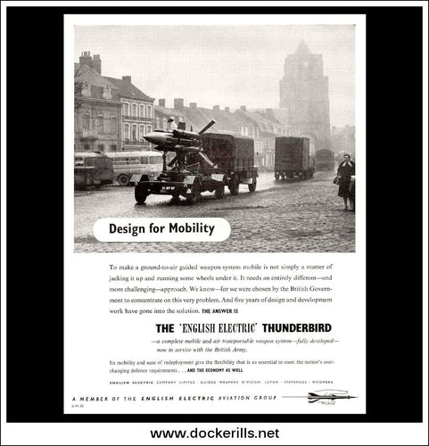 English Electric Thunderbird. Original Vintage Advert From 1961.