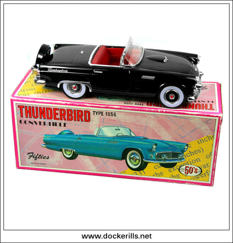 Thunderbird Convertible Type 1956 Vintage Tin Plate Friction Drive Toy, Fifties, Japan.