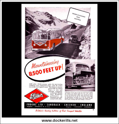 Foden Bus/Coach. Original Vintage Advert From July, 1952.