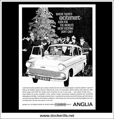 Ford Anglia. Original Vintage Advert From December 1960.