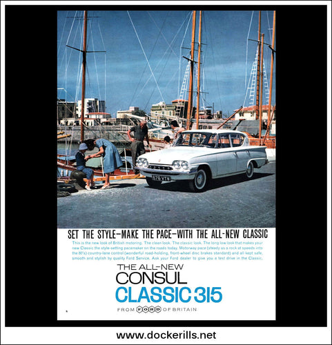Ford Consul Classic 315. Original Vintage Advert From June 24th 1961.
