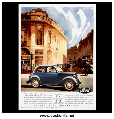 De Luxe Ford Saloon. Original Vintage Advert From February 13th 1935.