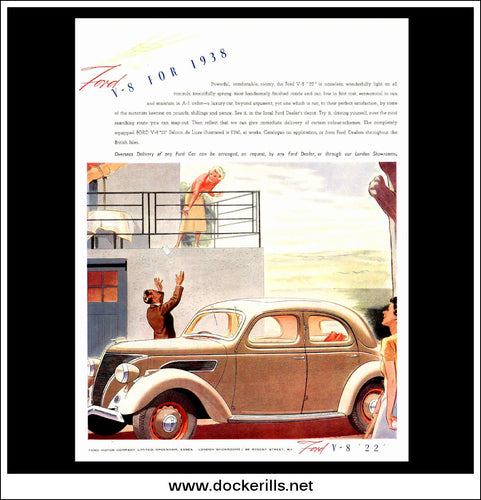 Ford V8  '22'. Original Vintage Advert From May 13th 1938.
