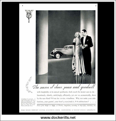 Ford V8. Original Vintage Advert From December 13th 1933.